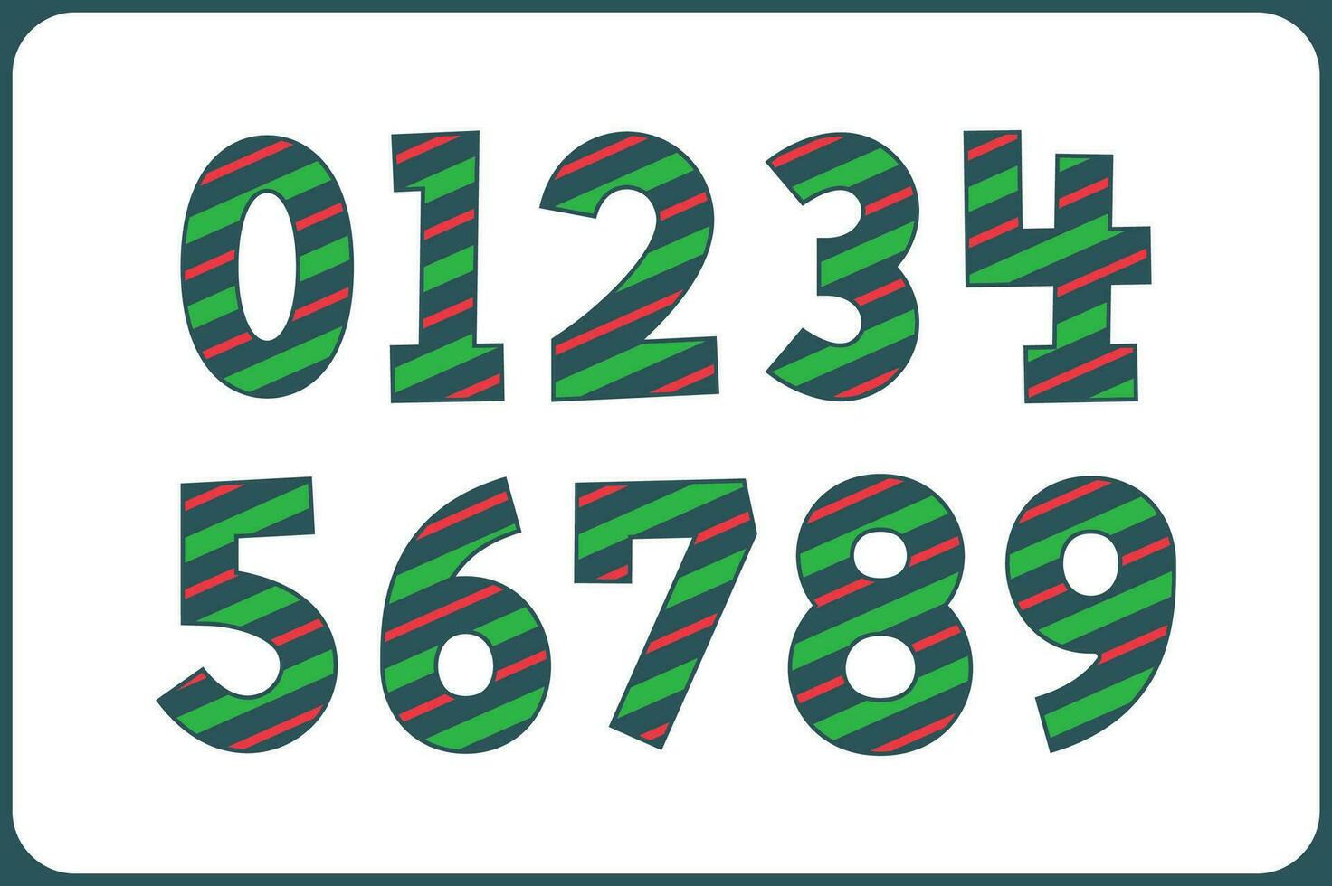 versátil coleção do enfeite números para vários usa vetor