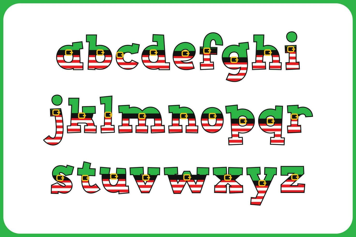 versátil coleção do duende alfabeto cartas para vários usa vetor