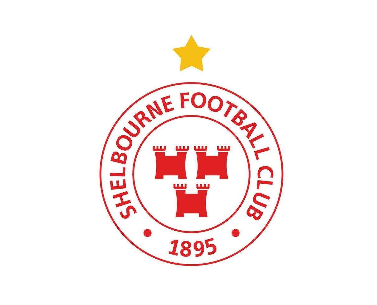 Shelbourne clube logotipo símbolo Irlanda liga futebol abstrato Projeto vetor ilustração