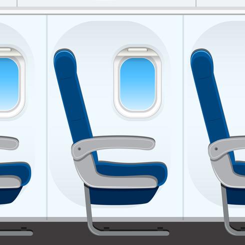 Passesnger assento de avião templaye vetor