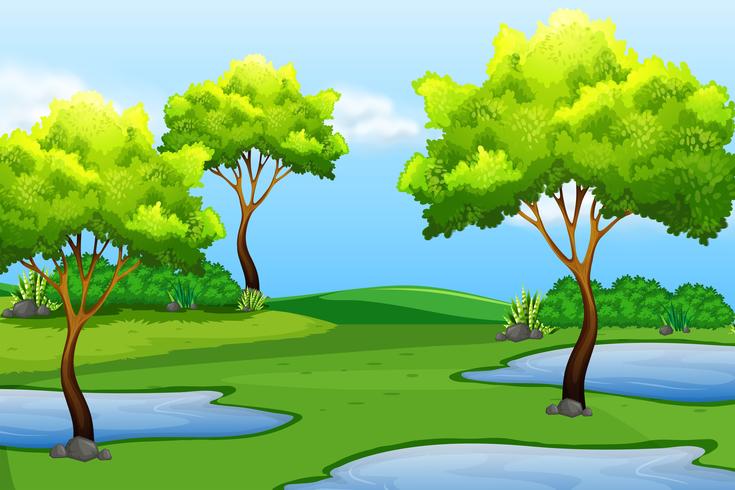 Uma paisagem natureza verde - Download Vetores Gratis, Desenhos de Vetor,  Modelos e Clipart