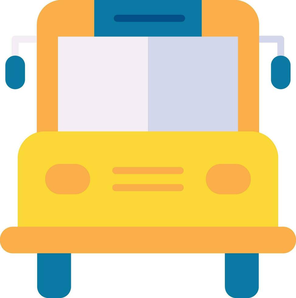 ícone de vetor de ônibus escolar