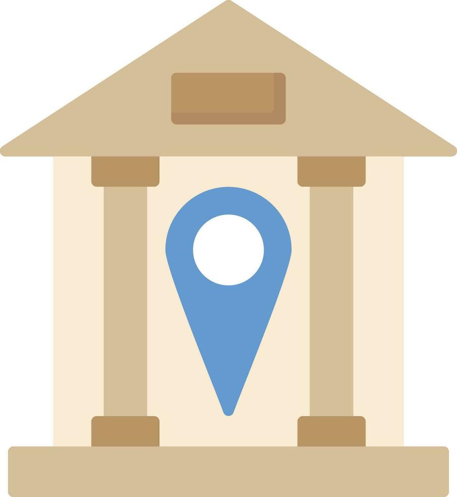 ícone de vetor de localização de banco
