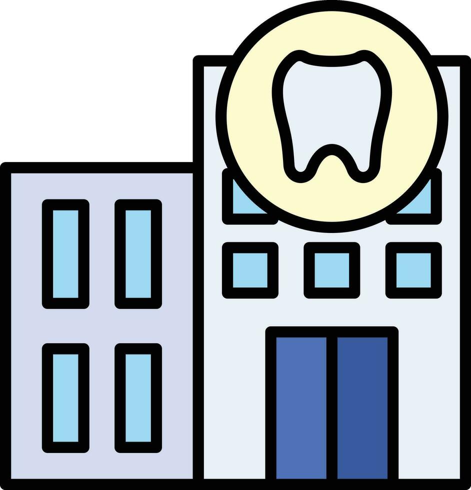 ícone de vetor de clínica odontológica