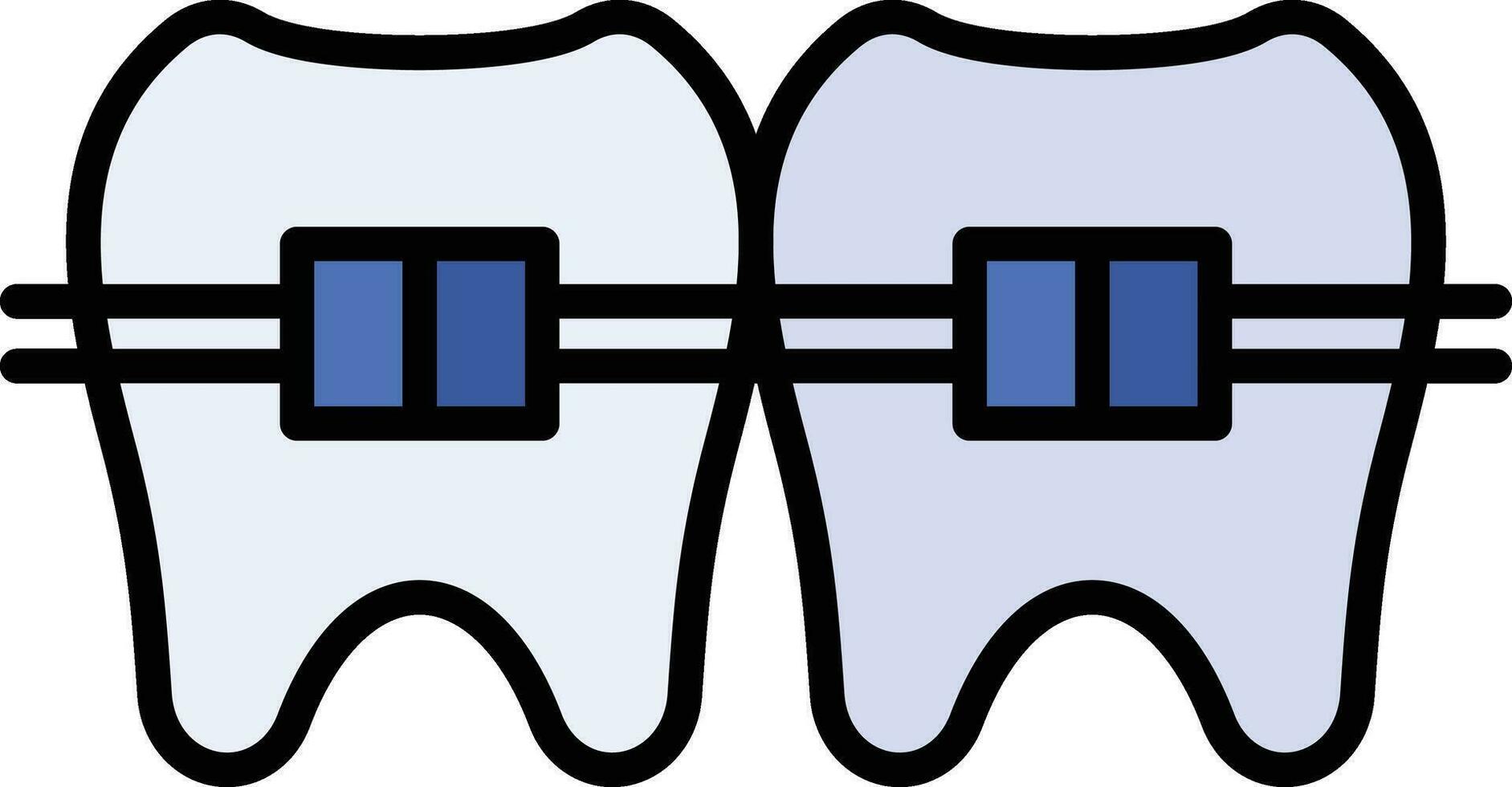 dente suspensórios vetor ícone