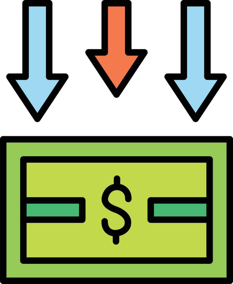 depreciação vetor ícone