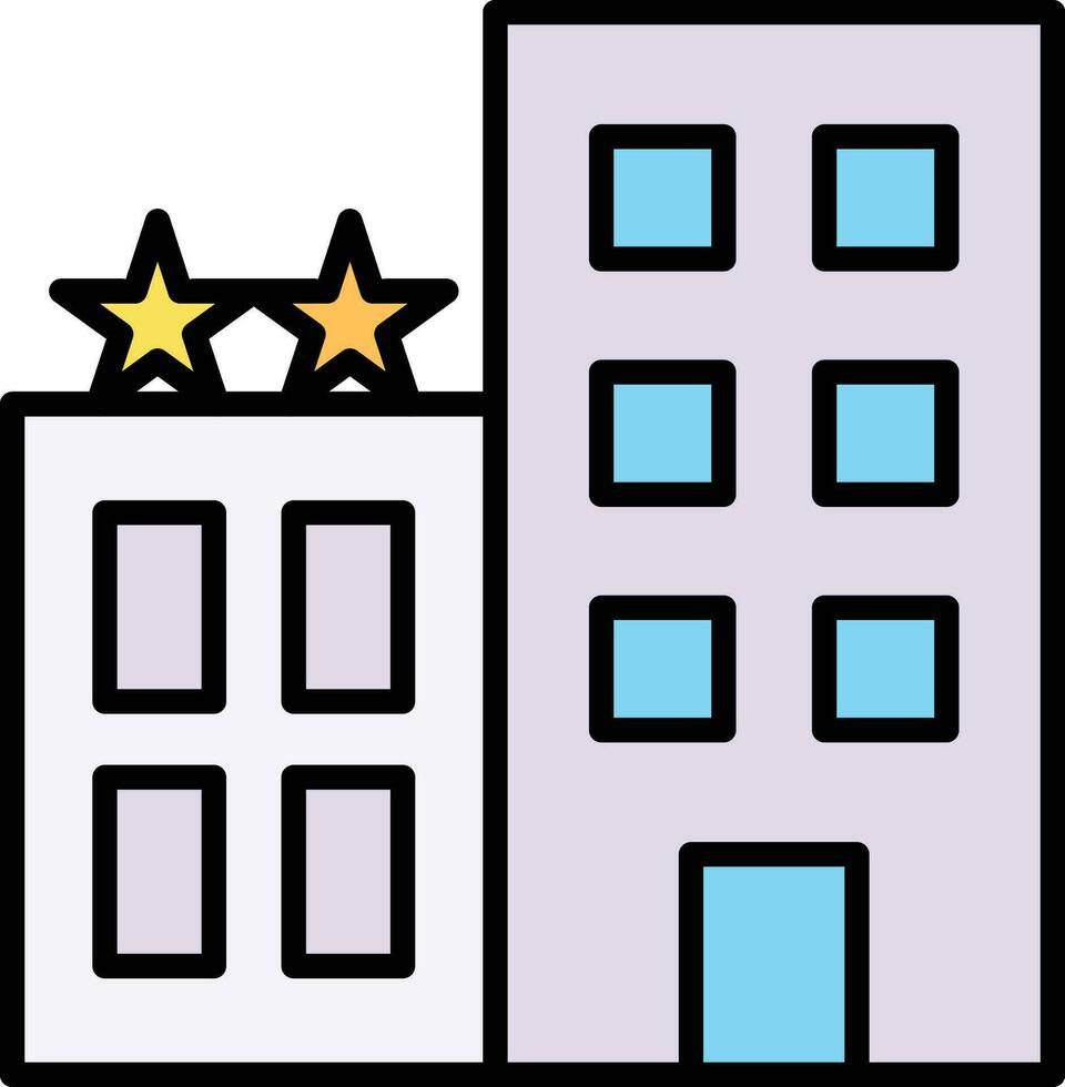 2 Estrela hotel vetor ícone