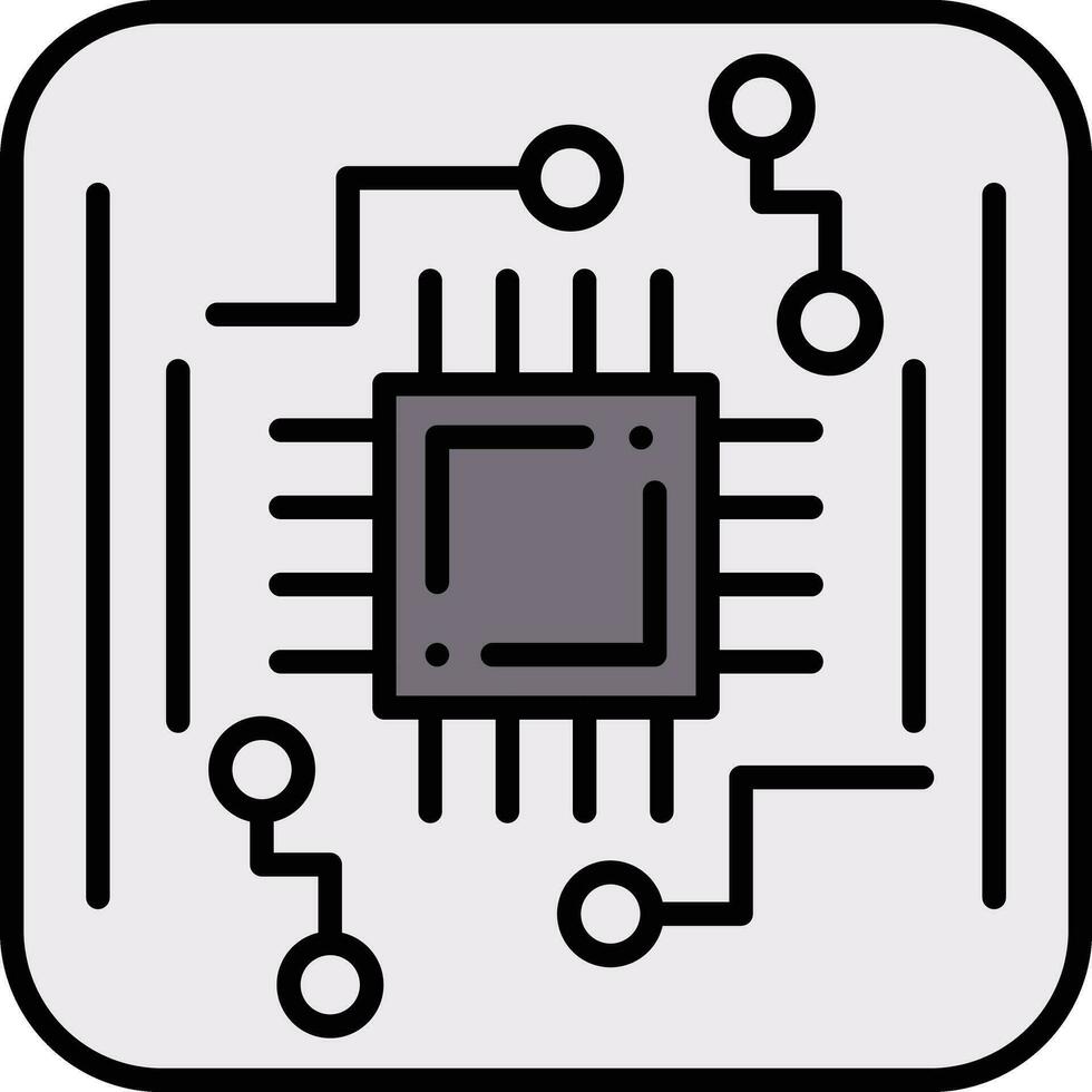 o circuito borda vetor ícone