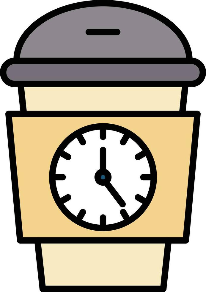 ícone de vetor de hora do café