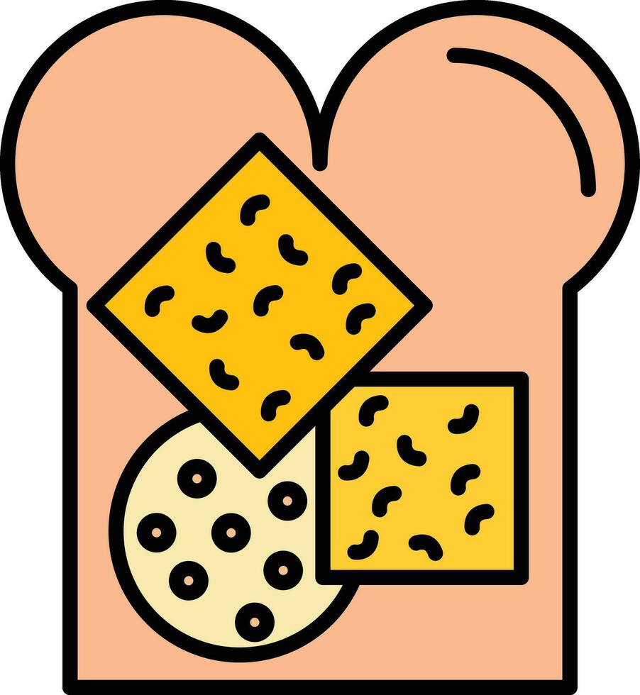queijo pão vetor ícone