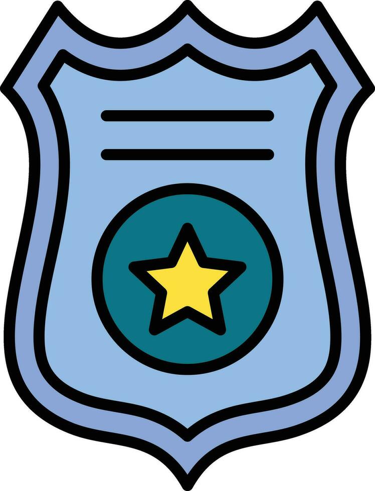 ícone do vetor distintivo da polícia