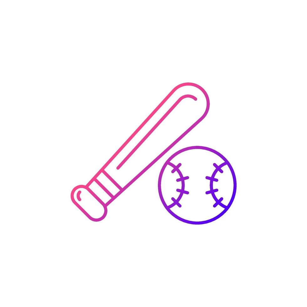 ícone de vetor linear gradiente de beisebol.