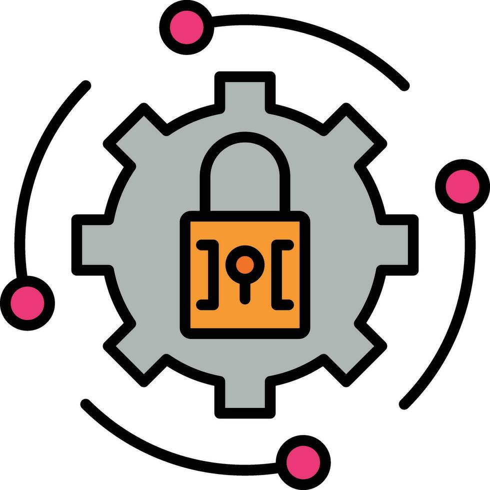 ícone de vetor de configurações de segurança