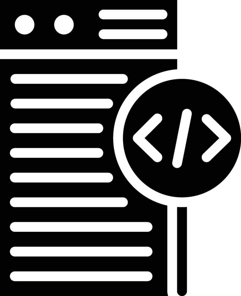 ícone de vetor de revisão de código