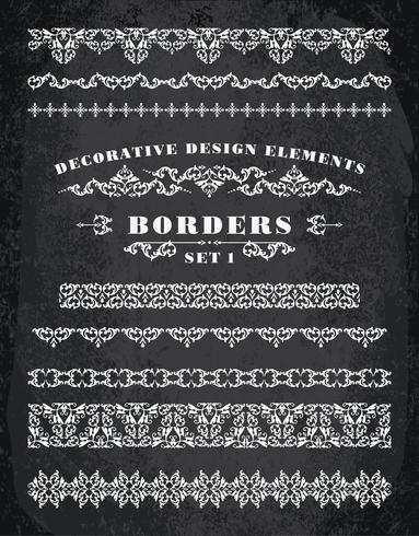 Vector Ornaments Borders. Elementos Decorativos De Design.