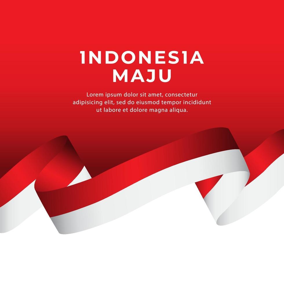 modelo de banners de bandeira da indonésia vetor