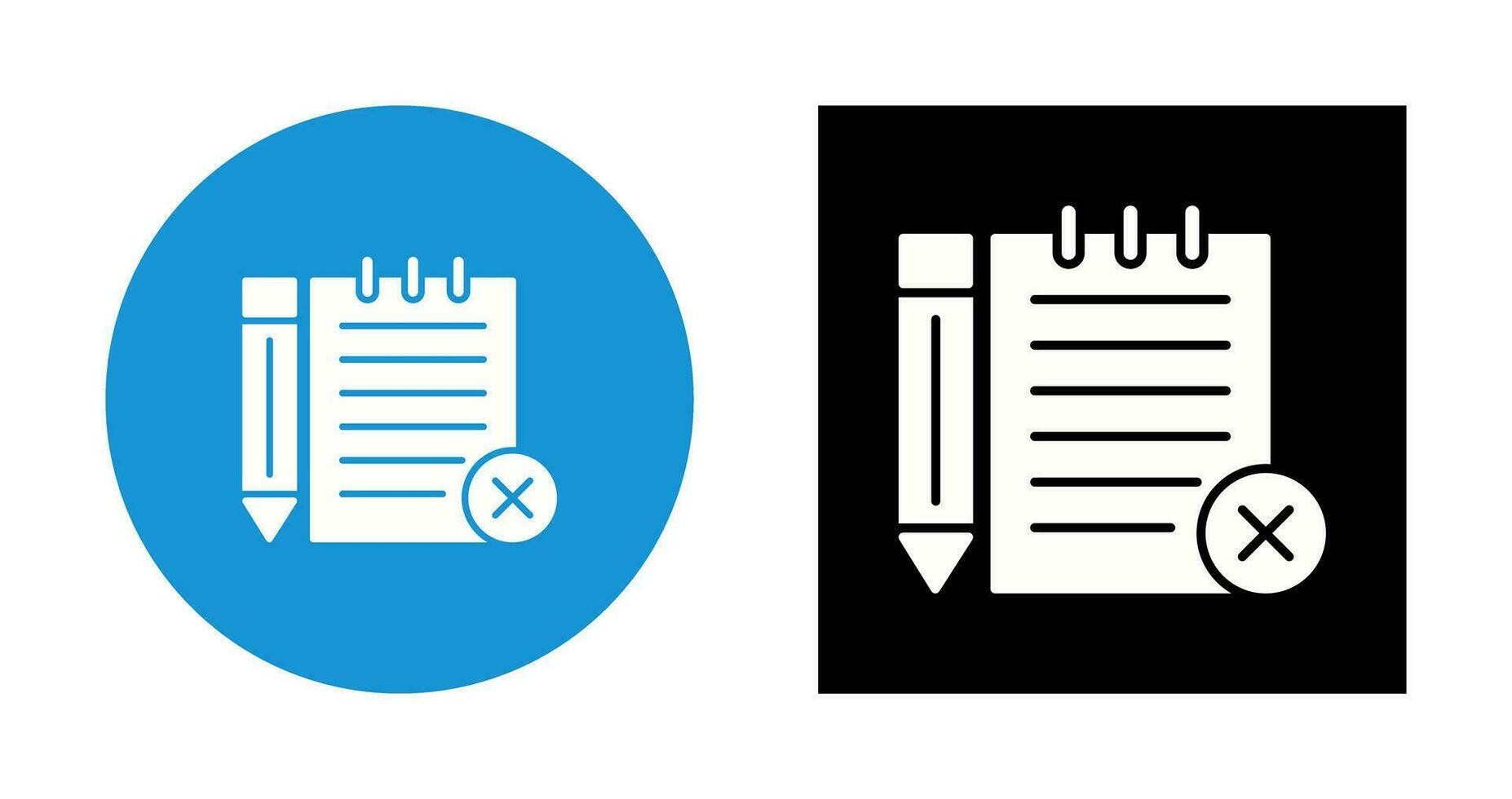 ícone vetorial de notas desmarcadas vetor