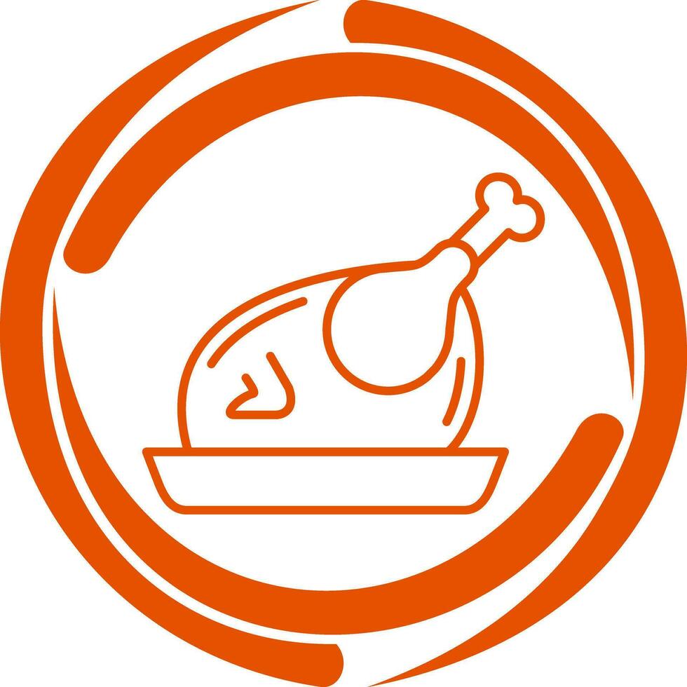 ícone de vetor de frango