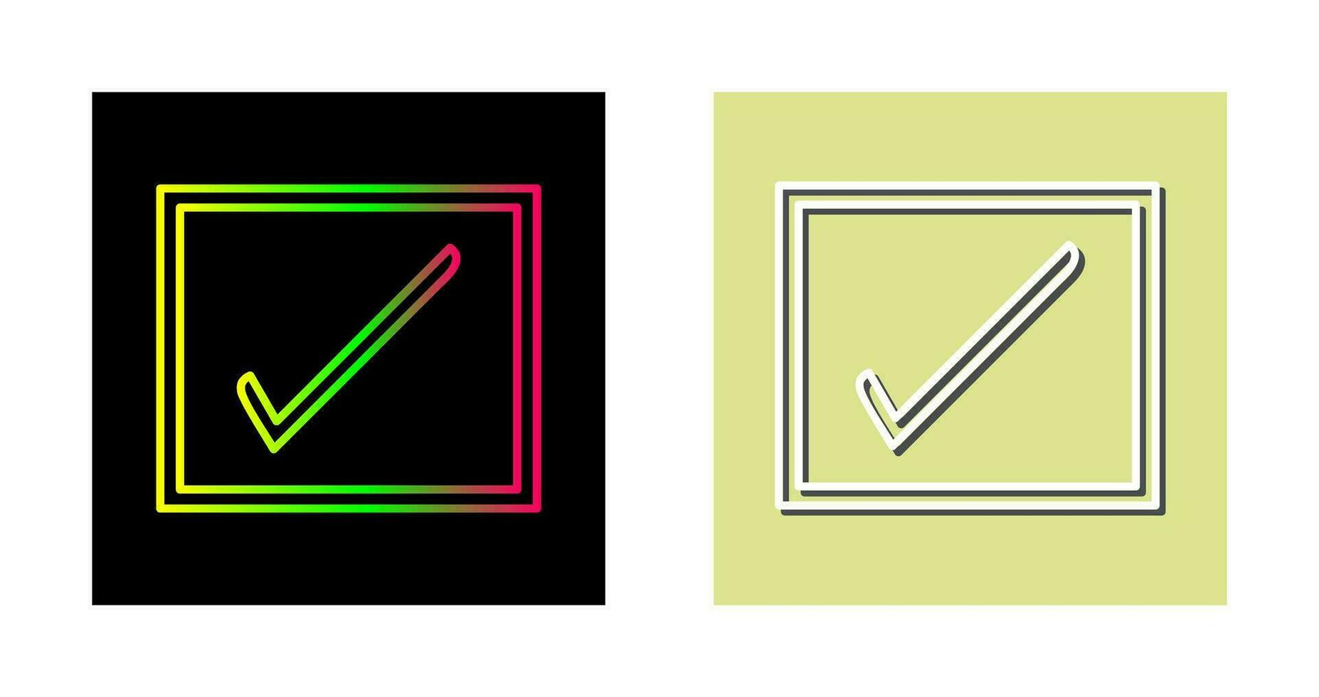 ícone de vetor de caixa de seleção