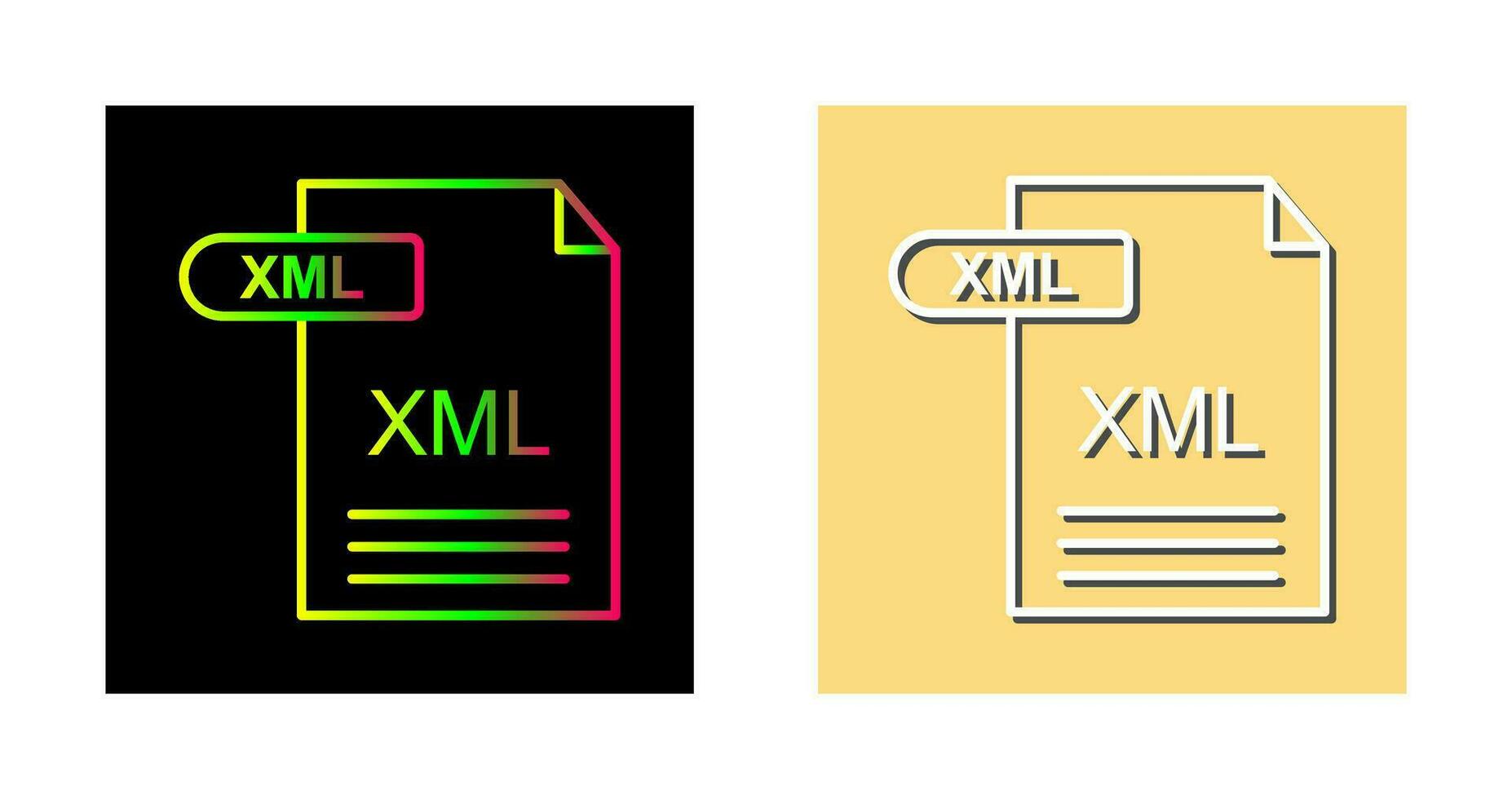 ícone de vetor xml