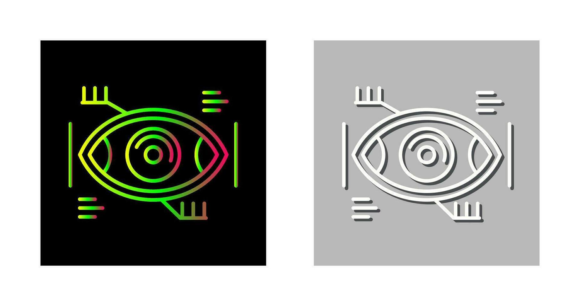 ícone de vetor de reconhecimento ocular