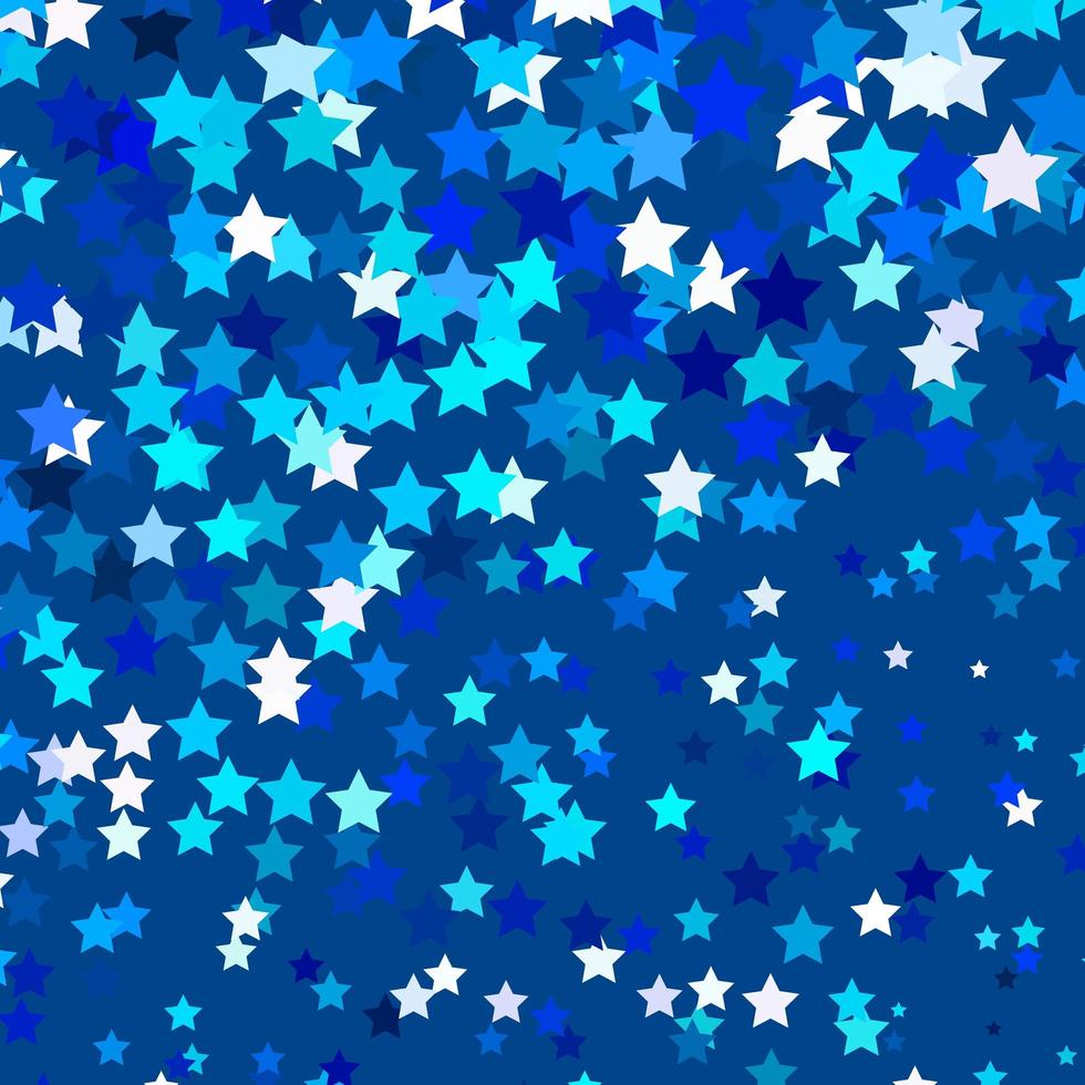 padrão de vetor azul claro com estrelas abstratas.