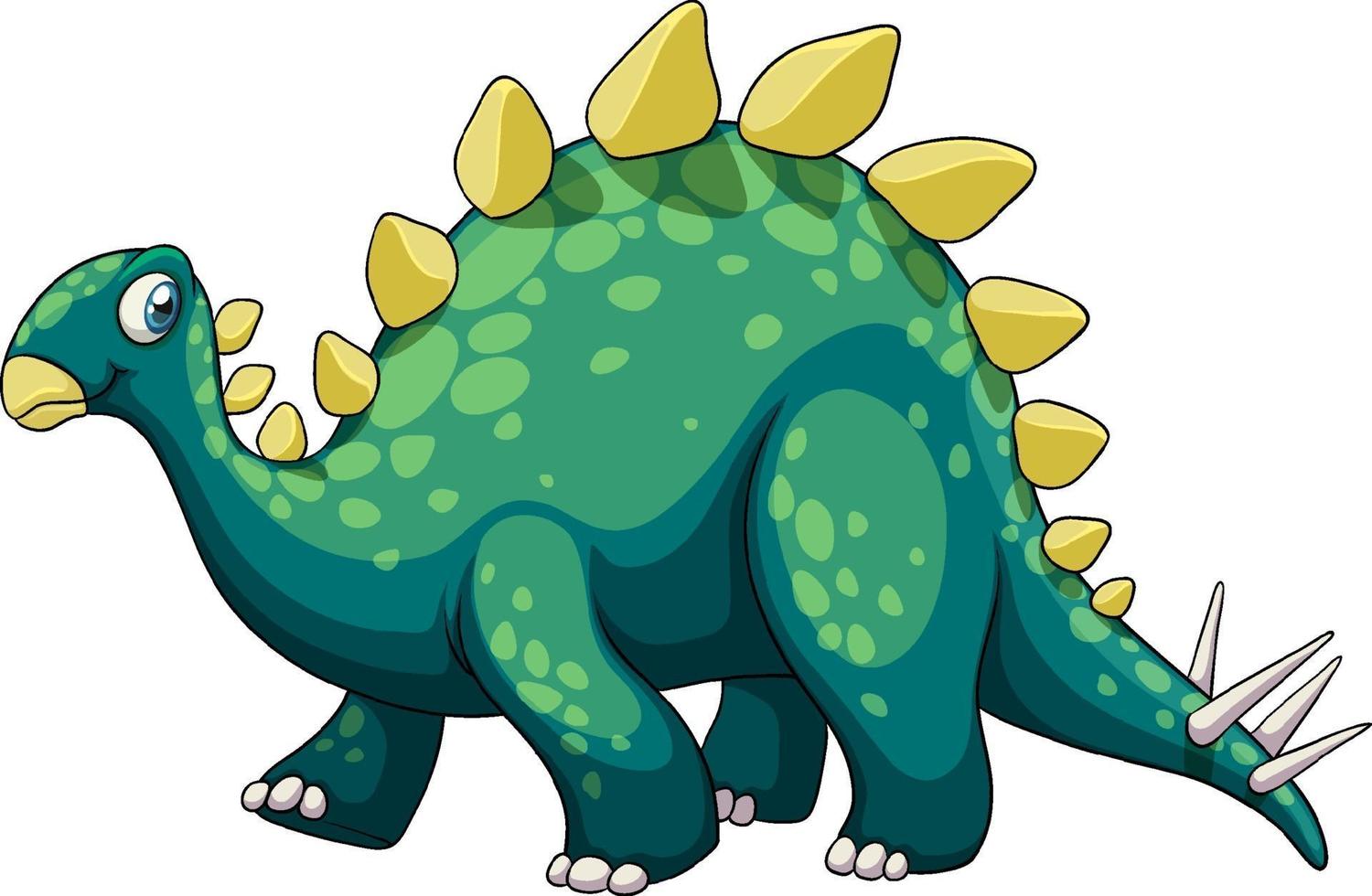 um personagem de desenho animado de dinossauro estegossauro vetor