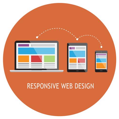 Web design responsivo vetor