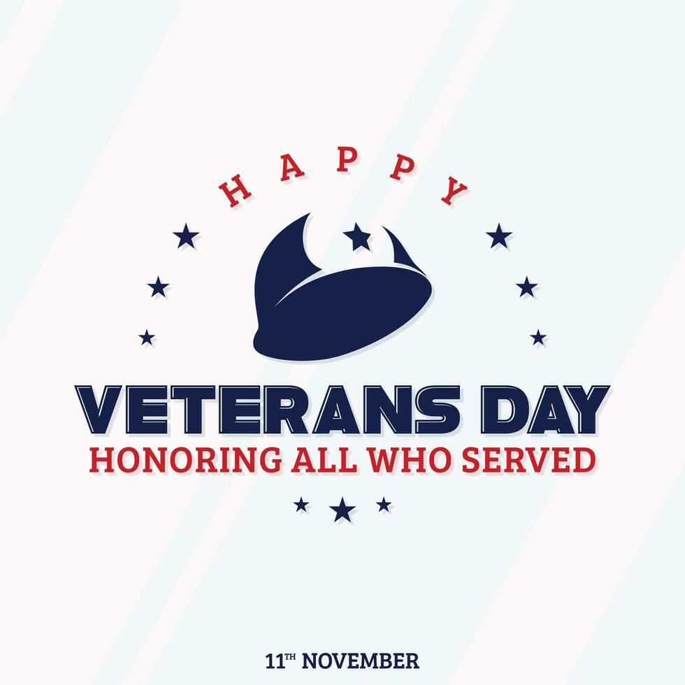 feliz veteranos dia honrando todos quem servido modelo emblema vetor