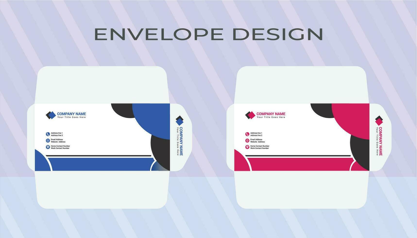 vetor moderno criativo pessoal e profissional usar e companhia envelope Projeto modelo com 2 cores