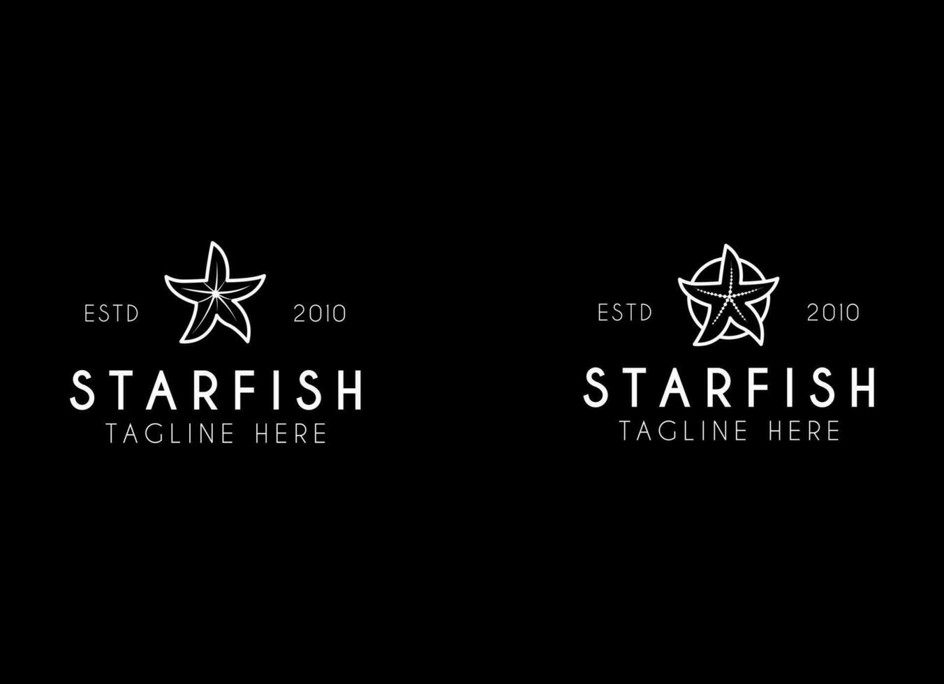 vetor logotipo em que a abstrato imagem do uma estrela do Mar.