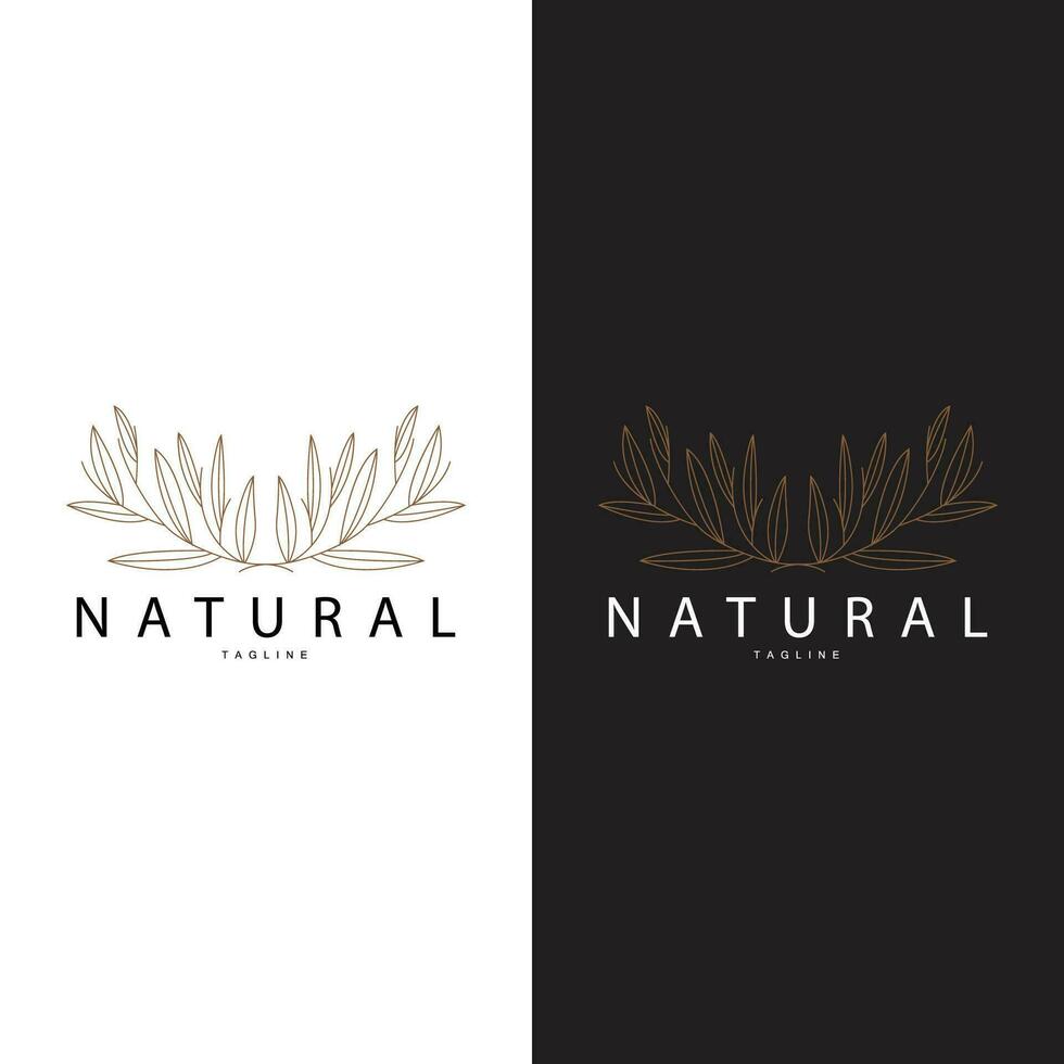minimalista feminino botânico flor beleza linha plantar logotipo, Projeto vetor ilustração