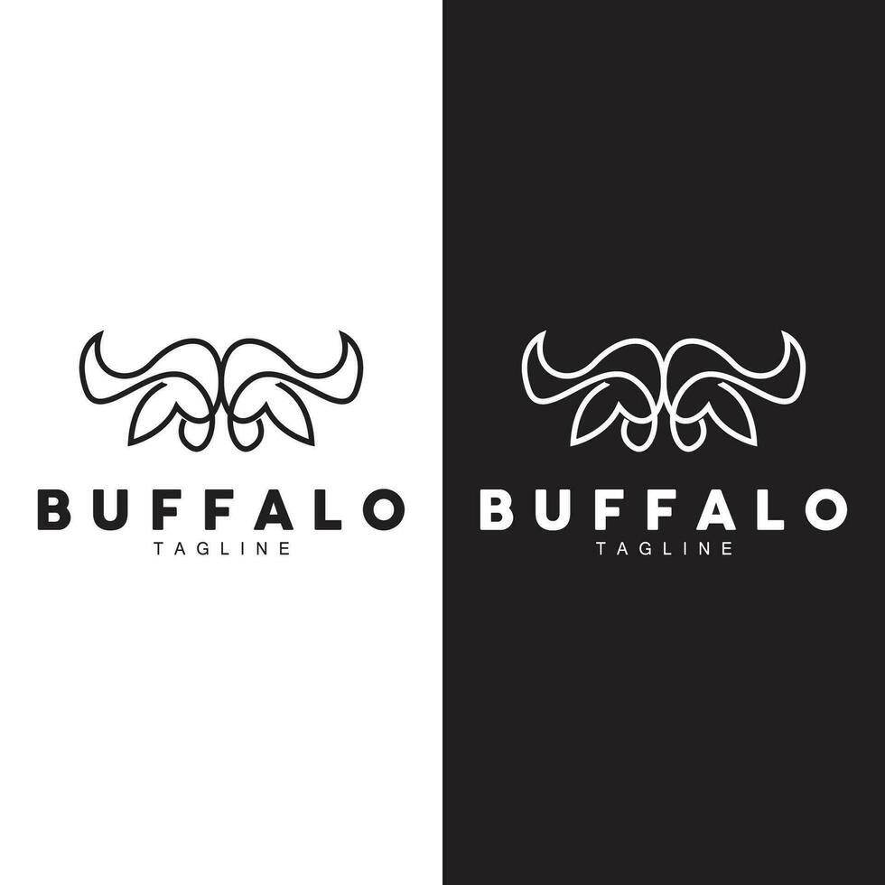 búfalo logotipo modelo vetor ilustração