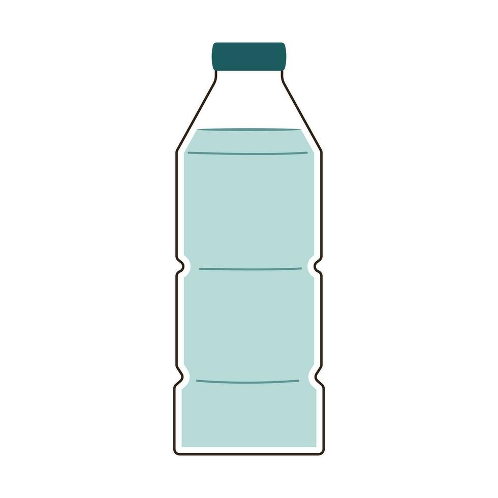 água garrafa isolado em branco fundo. vetor ilustração.