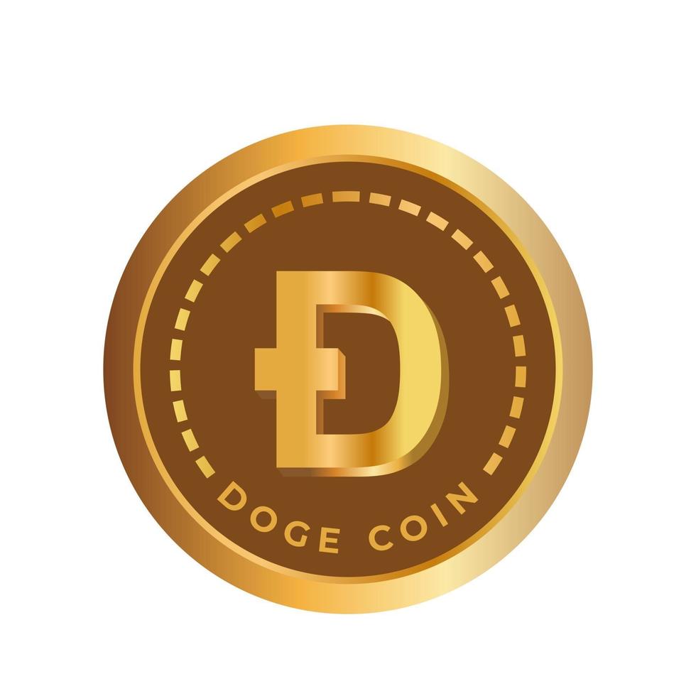 imagem vetorial de dogecoin adequado para uso em produtos digitais vetor