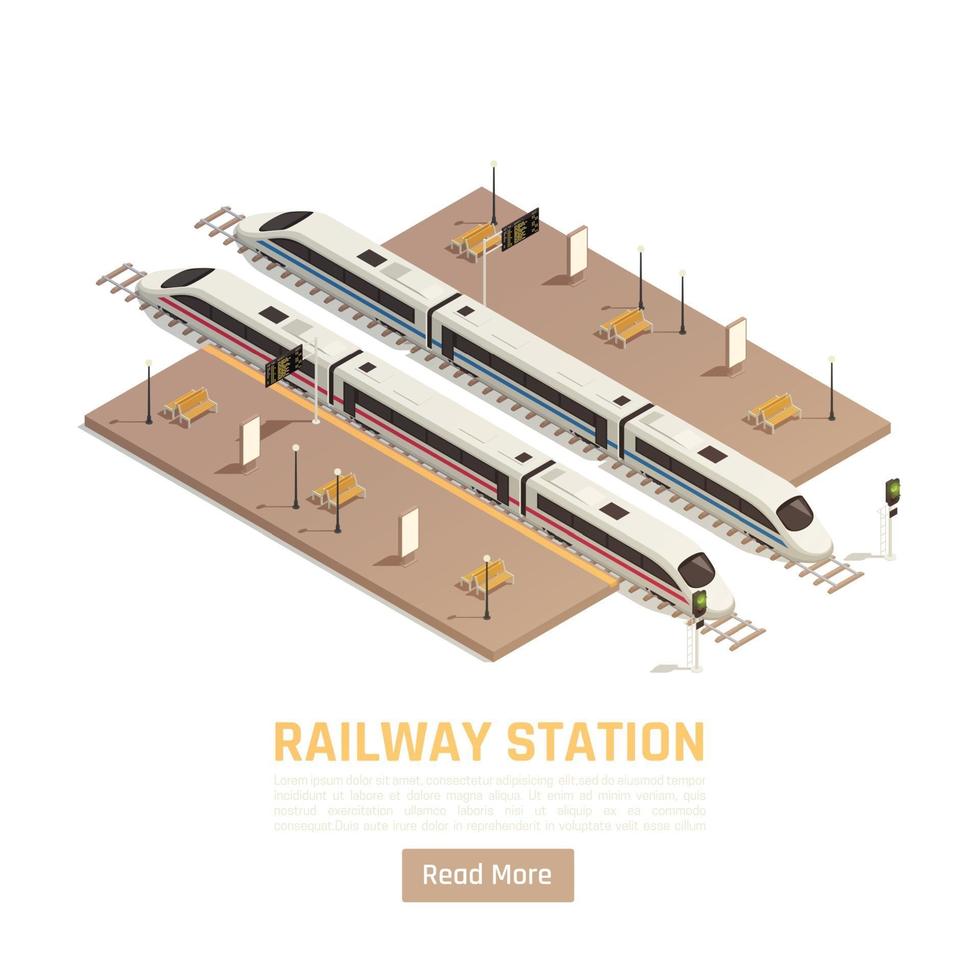 ilustração em vetor fundo interurbano da estação ferroviária
