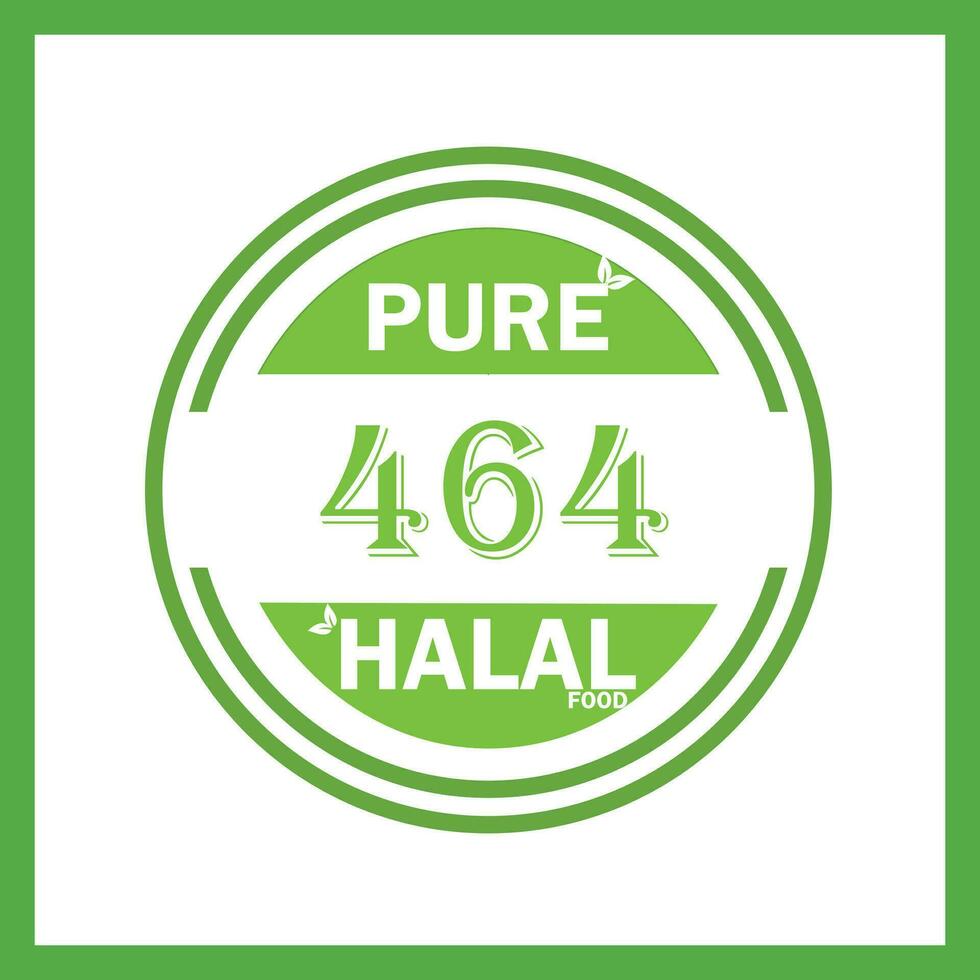 Projeto com halal folha Projeto 464 vetor