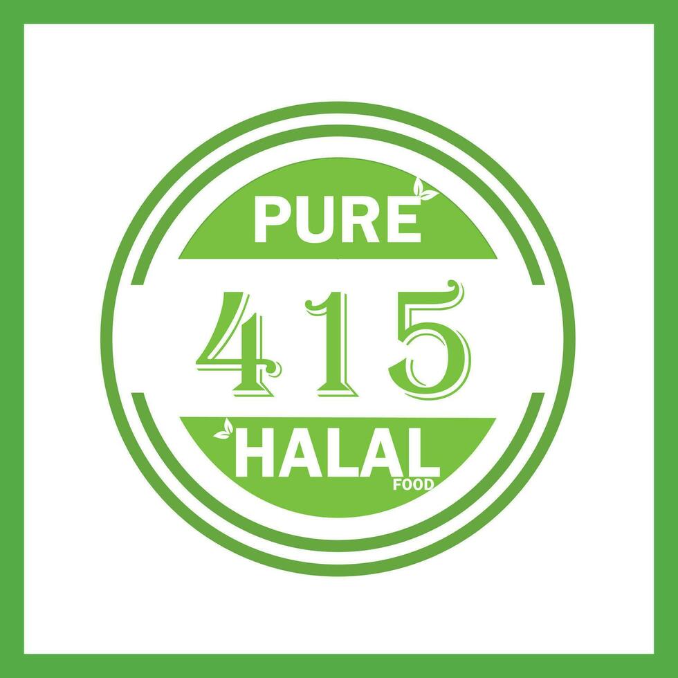 Projeto com halal folha Projeto 415 vetor