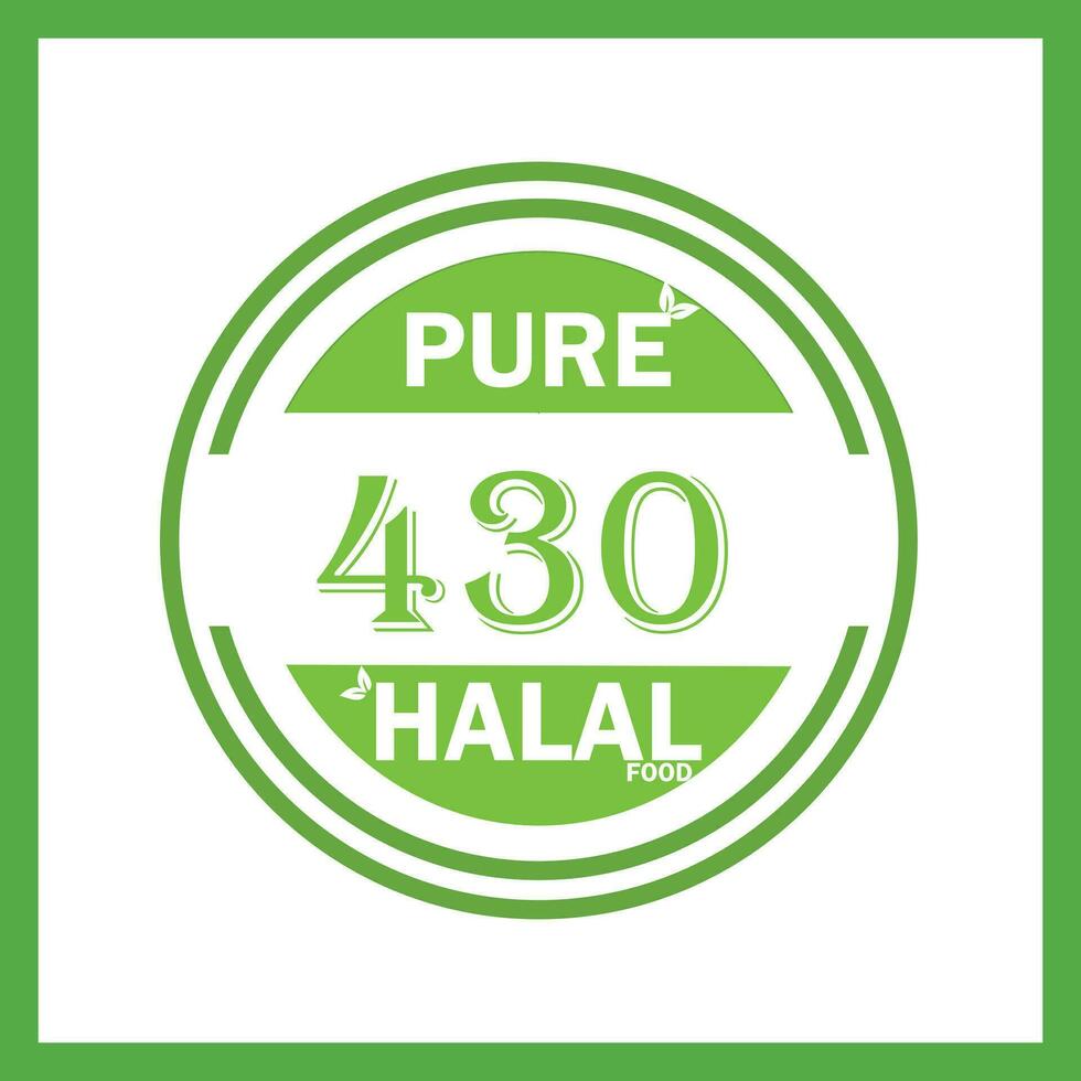 Projeto com halal folha Projeto 430 vetor