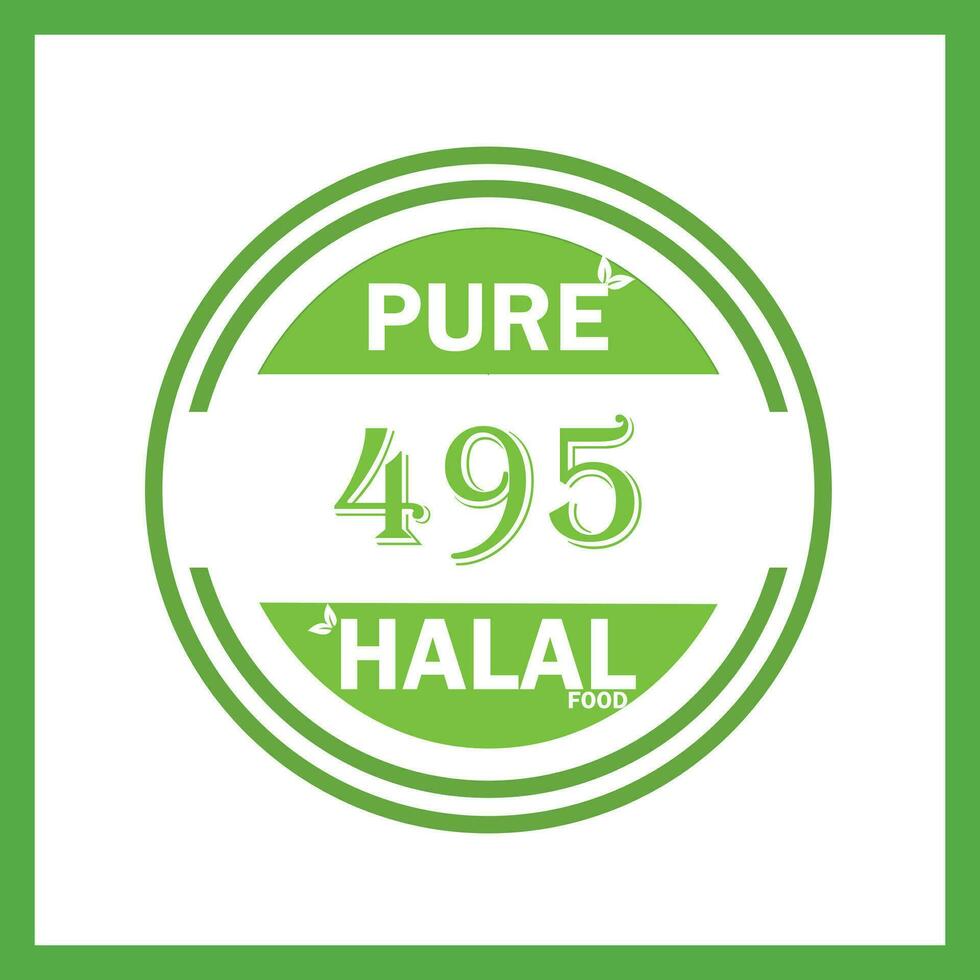 Projeto com halal folha Projeto 495 vetor
