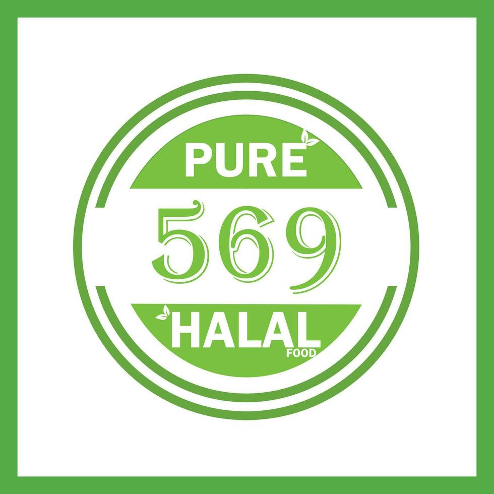 Projeto com halal folha Projeto 569 vetor