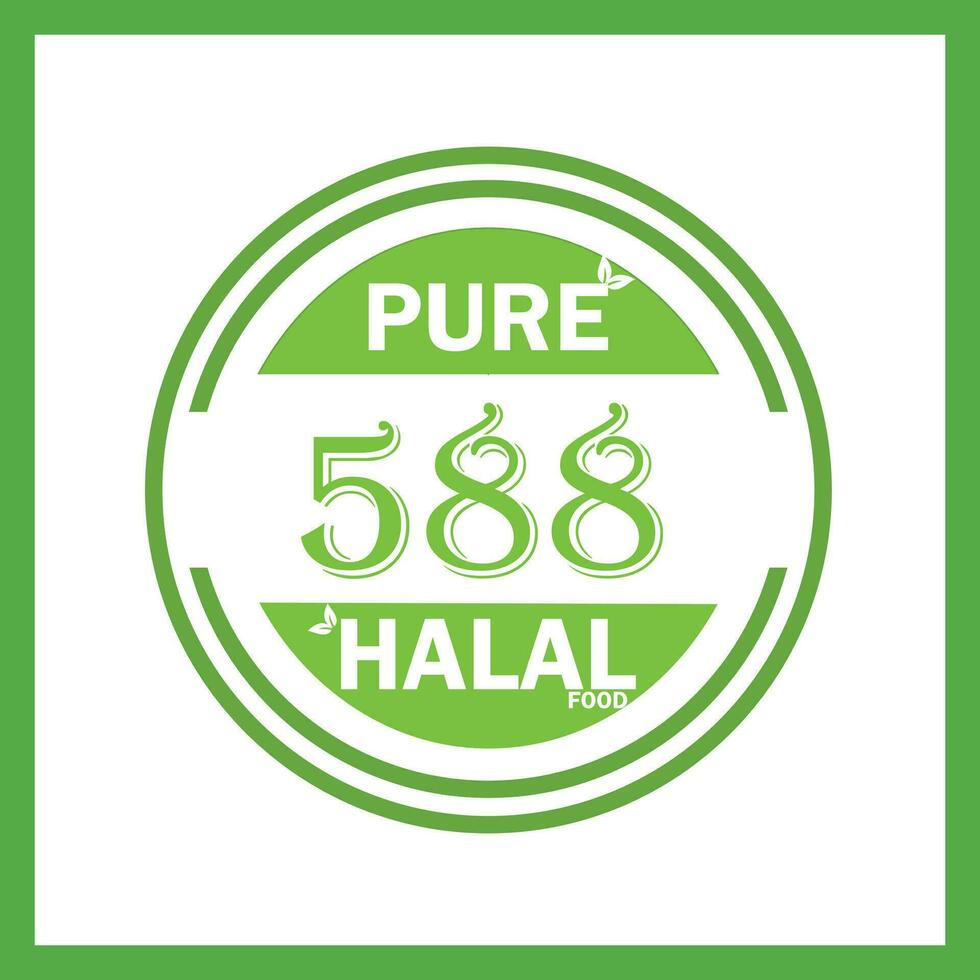 Projeto com halal folha Projeto 588 vetor