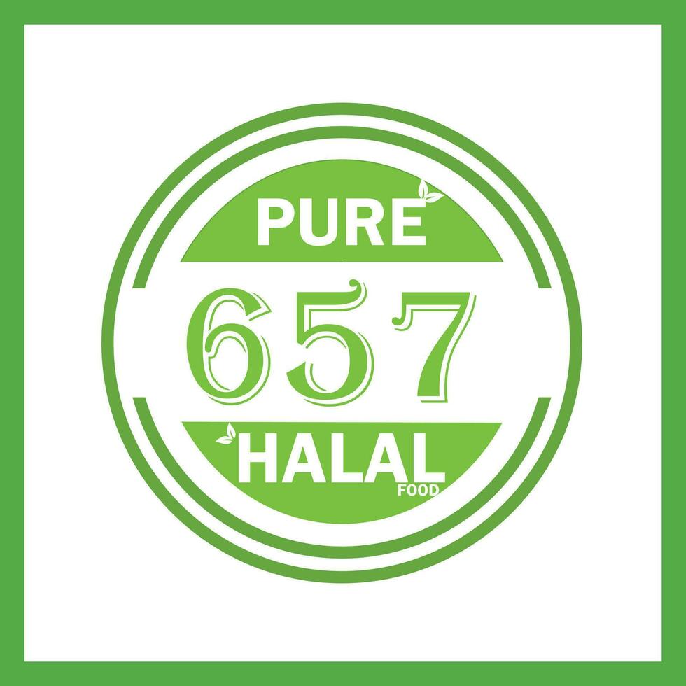 Projeto com halal folha Projeto 657 vetor
