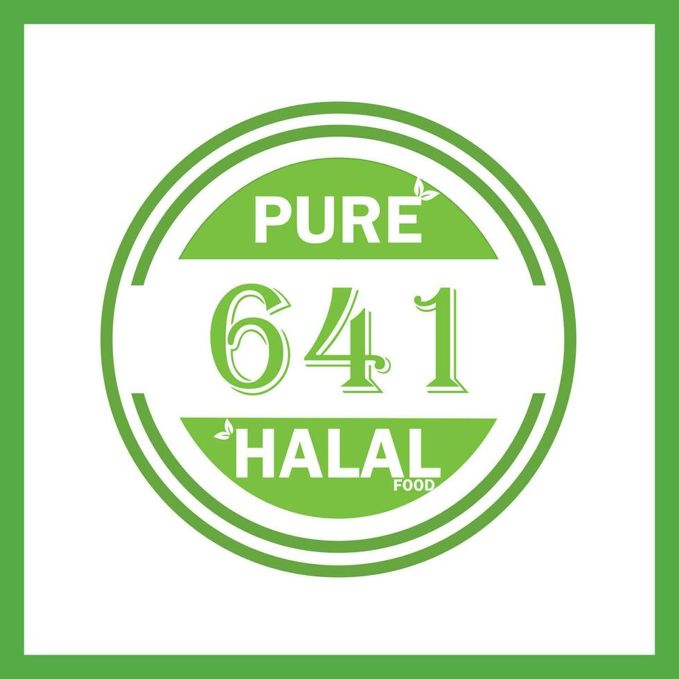 Projeto com halal folha Projeto 641 vetor