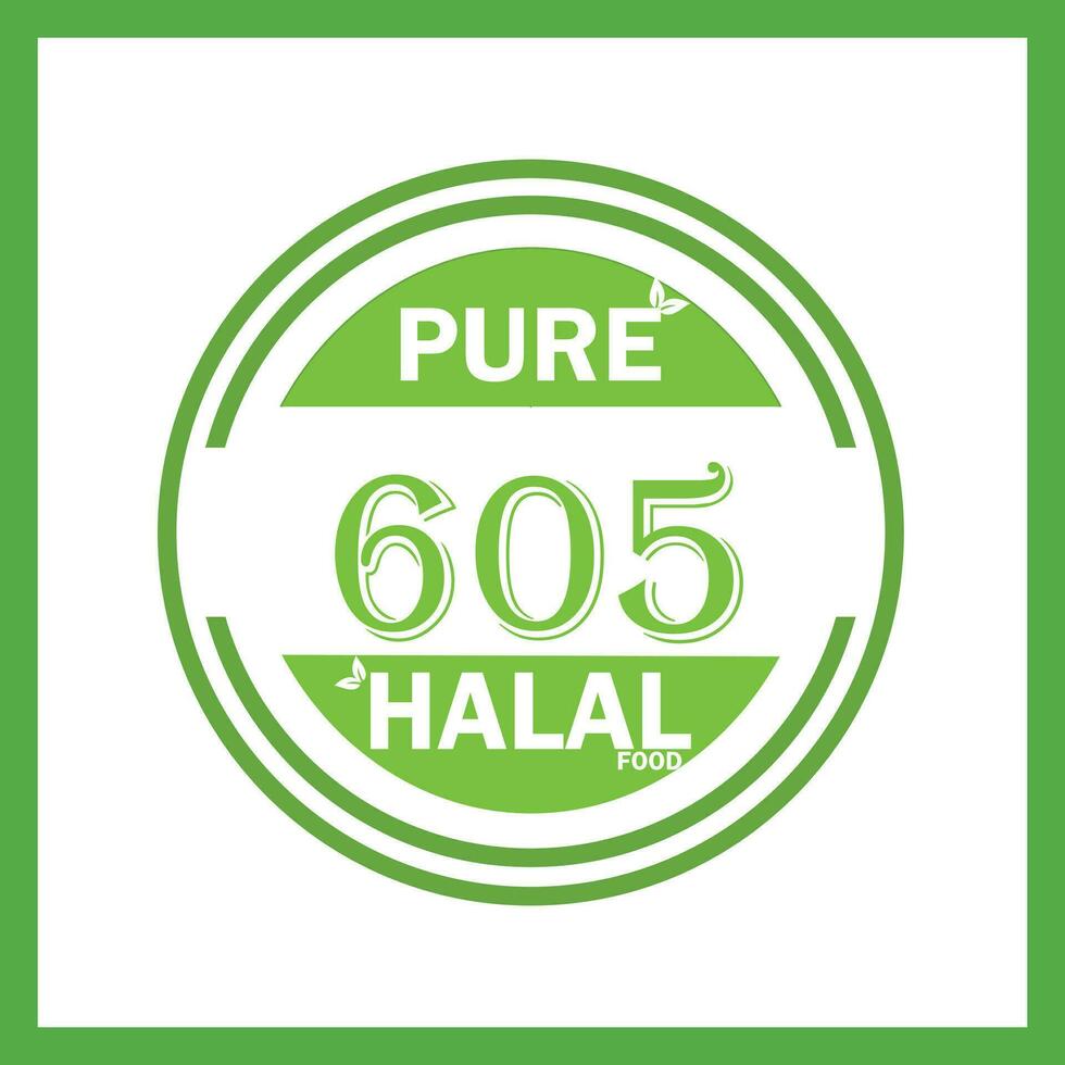 Projeto com halal folha Projeto 605 vetor