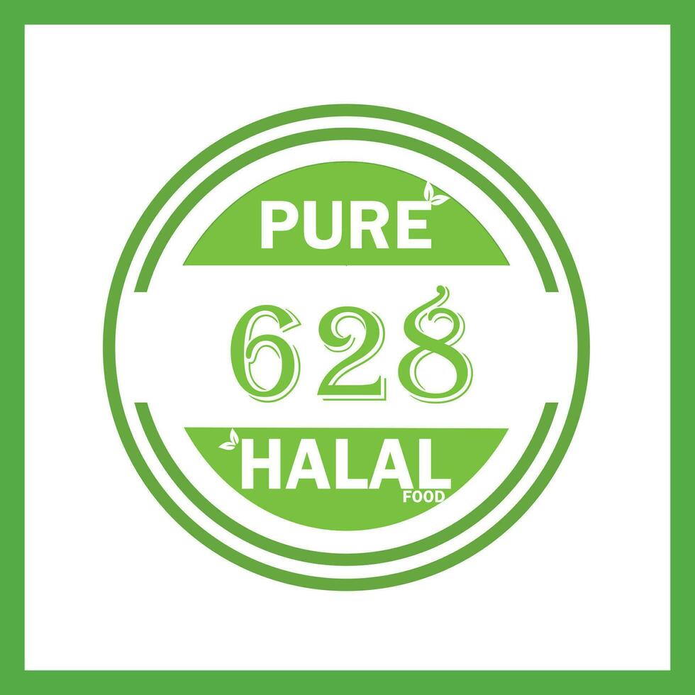 Projeto com halal folha Projeto 628 vetor