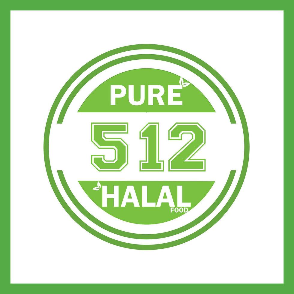 Projeto com halal folha Projeto 512 vetor
