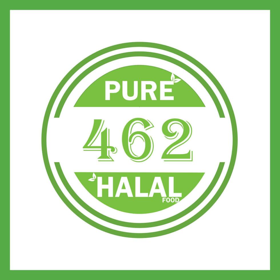 Projeto com halal folha Projeto 462 vetor