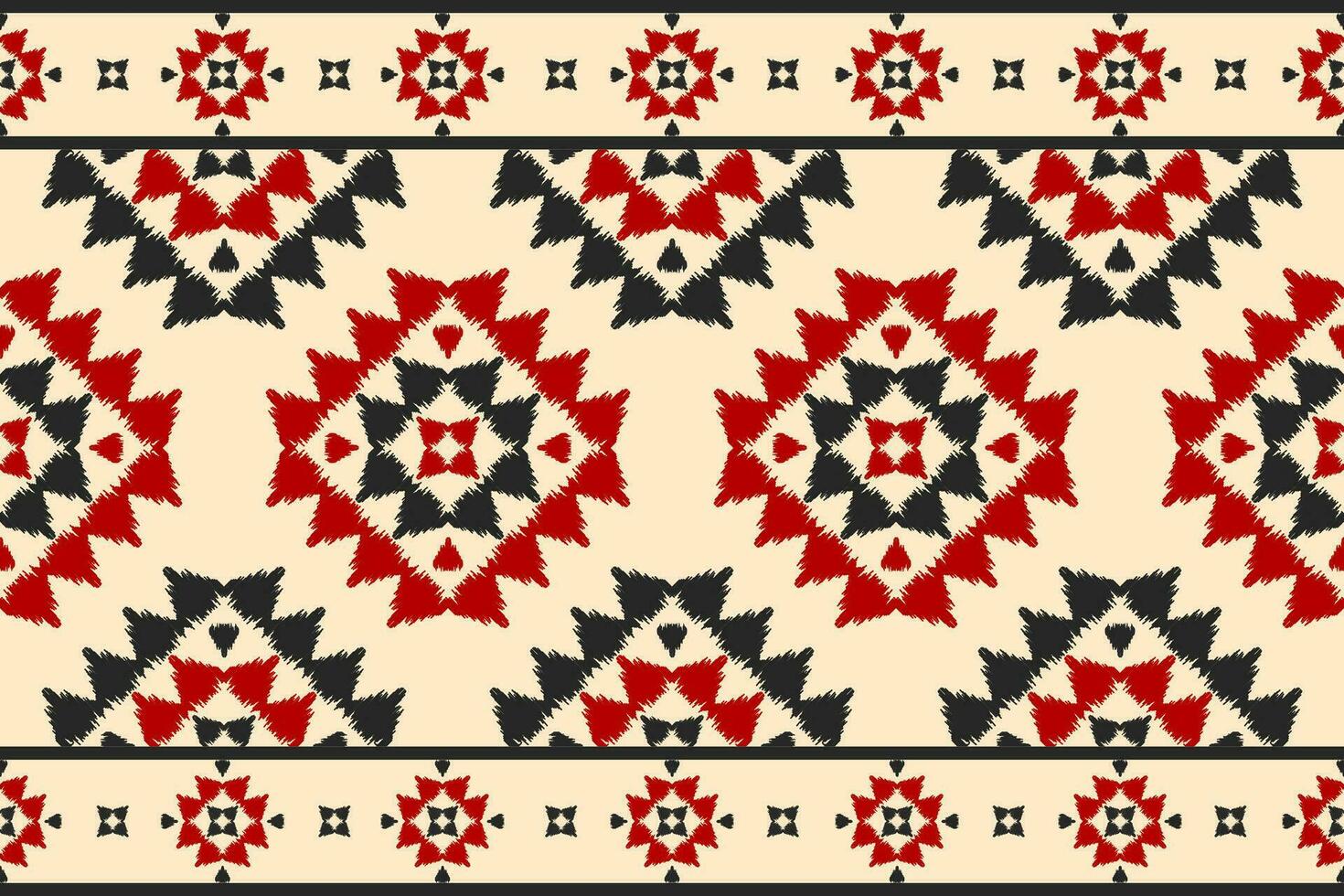 tapete étnico ikat arte padrão. sem costura padrão geométrico étnico ikat em tribal. estilo mexicano. vetor