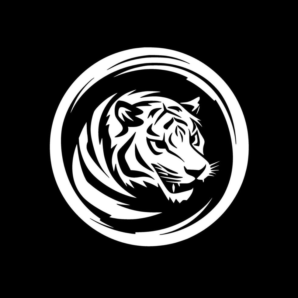 tigre, Preto e branco vetor ilustração